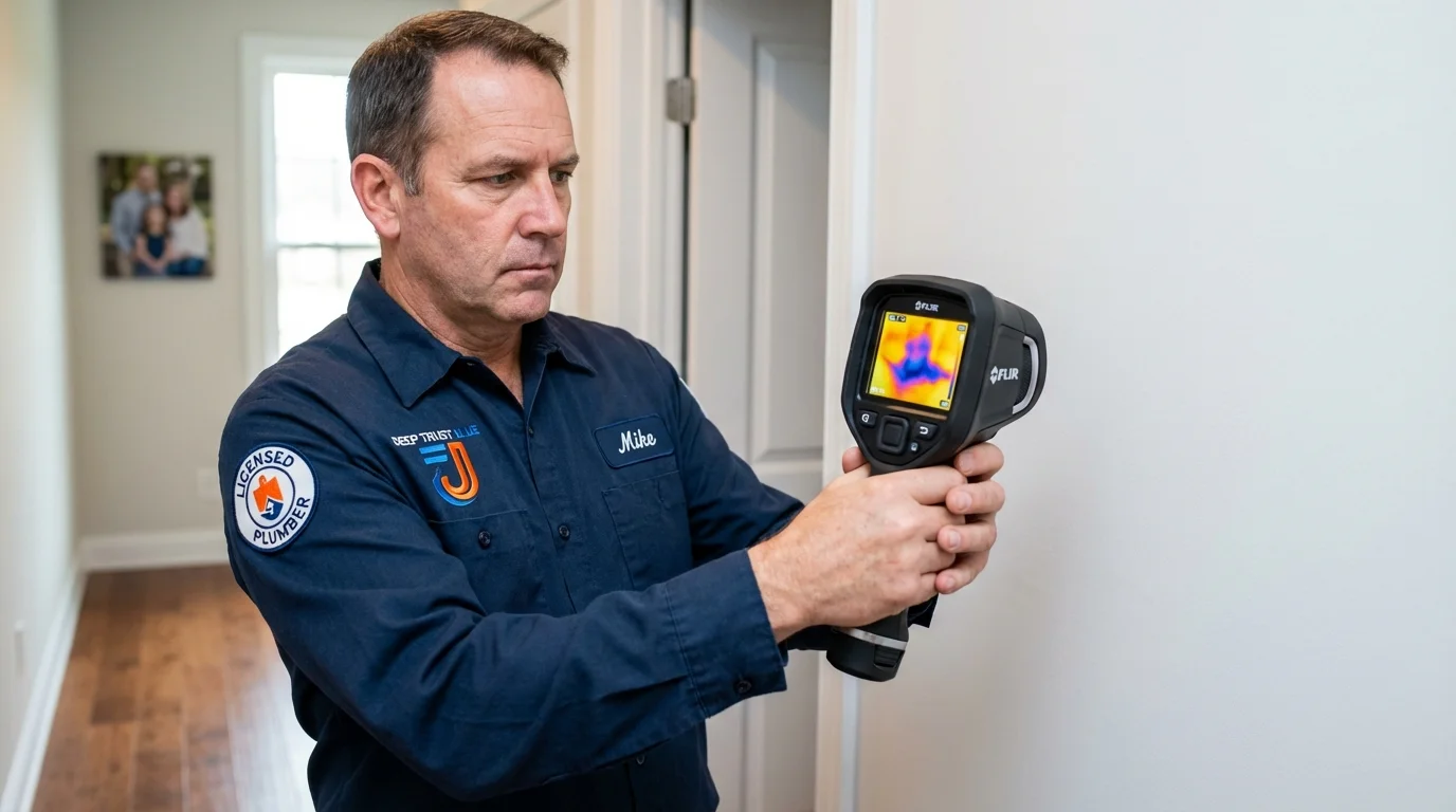 Thermal imaging leak detection by Johns Plumbing LLC in Canaan